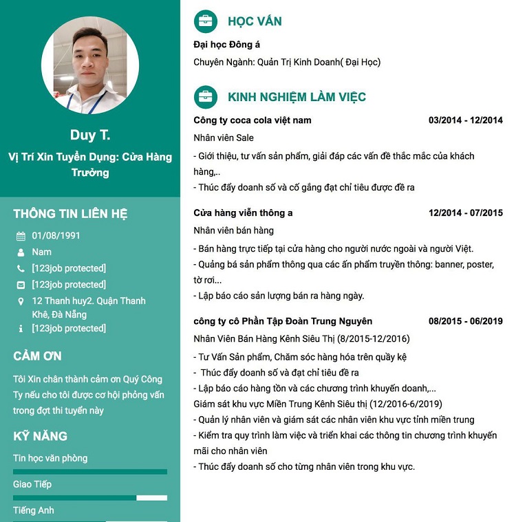 cách viết cv cho sinh viên
