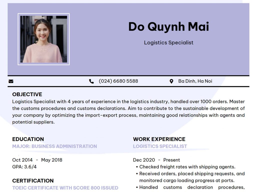 cách viết cv chuyên nghiệp