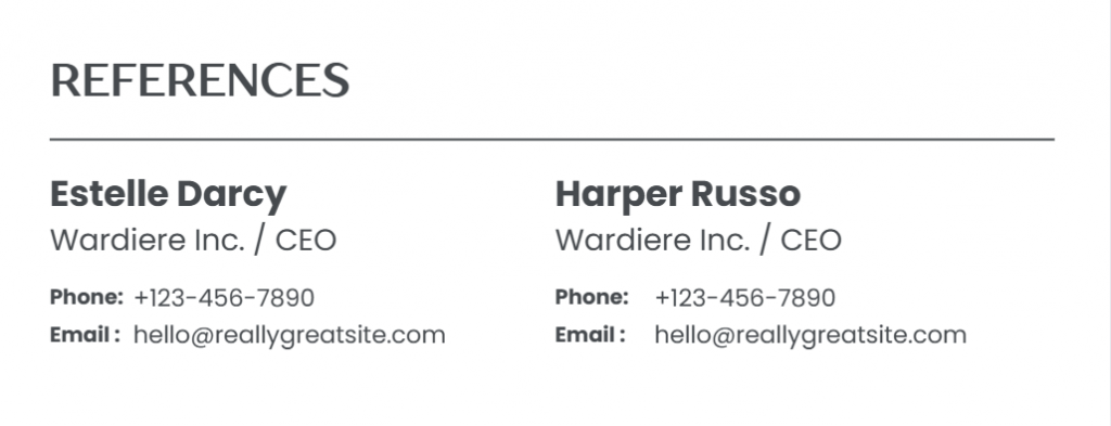 reference trong cv là gì