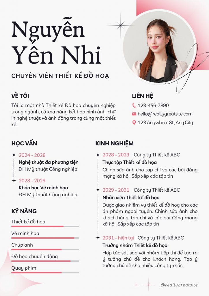 cv thiết kế đồ họa