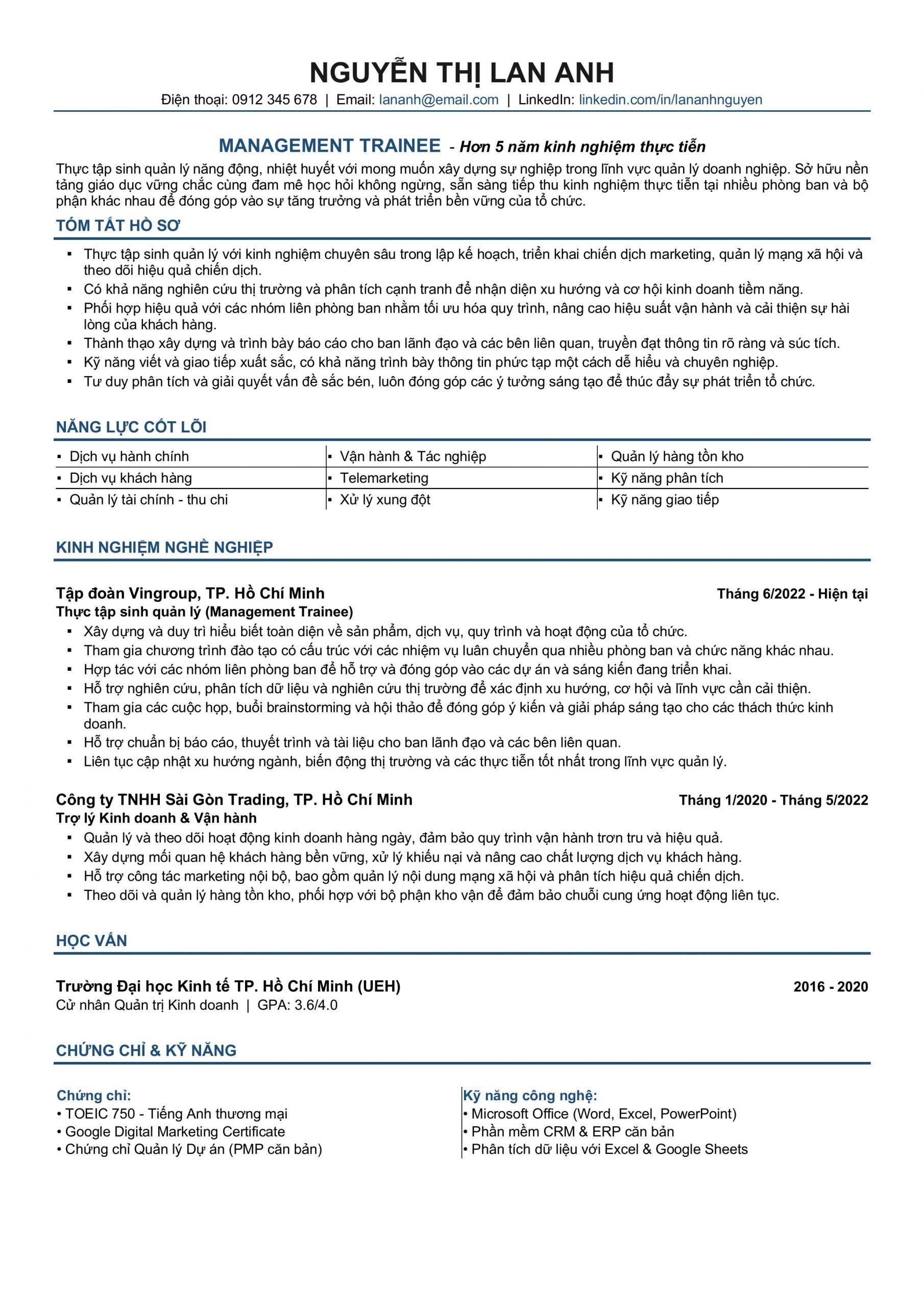 management trainee sales