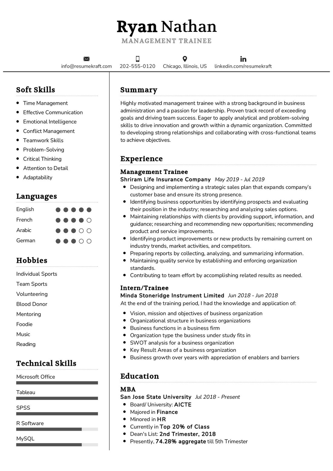 management trainee sales