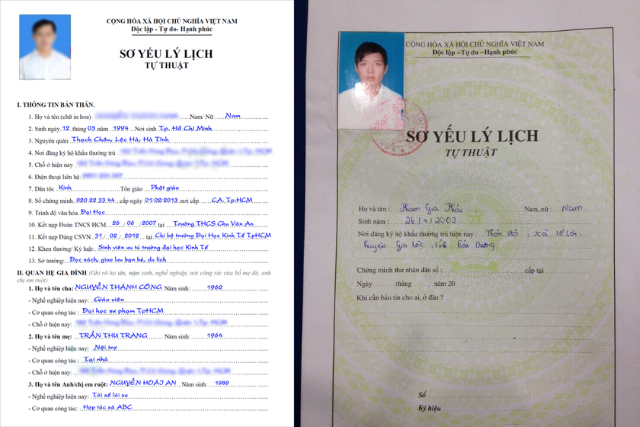 viết sơ yếu lý lịch xin việc