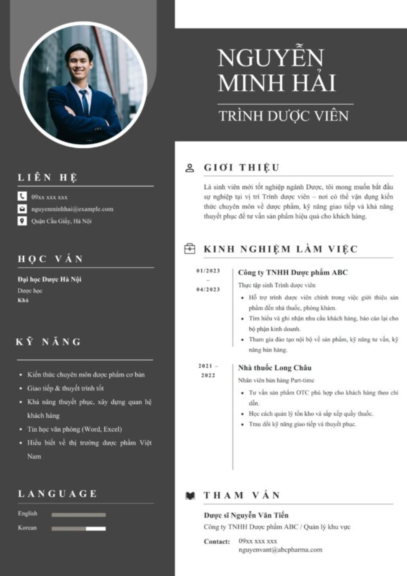 CV trình dược viên chuyên nghiệp giúp tăng cơ hội trúng tuyển