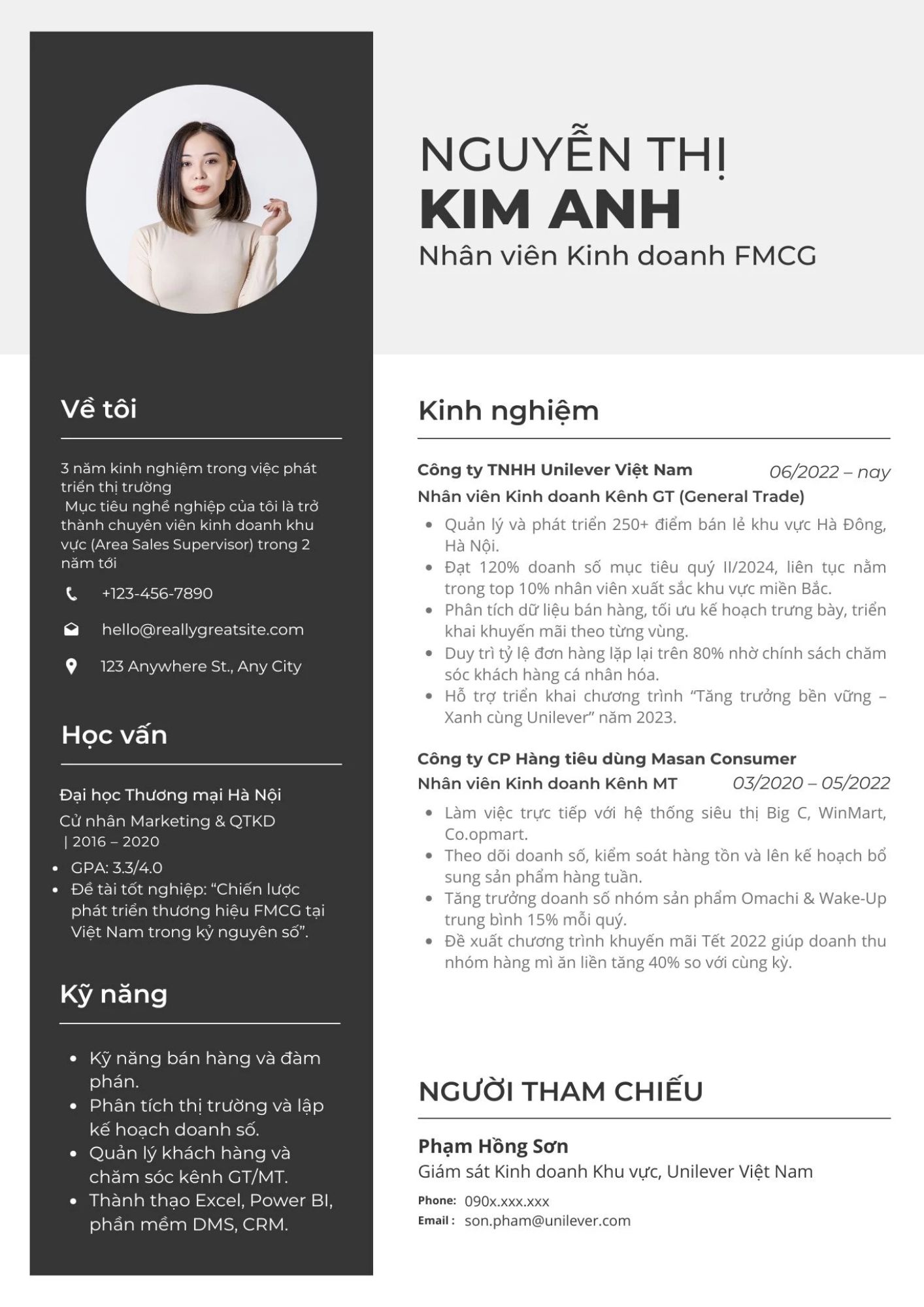CV Sales Assistant chuyên nghiệp giúp tạo ấn tượng với nhà tuyển dụng